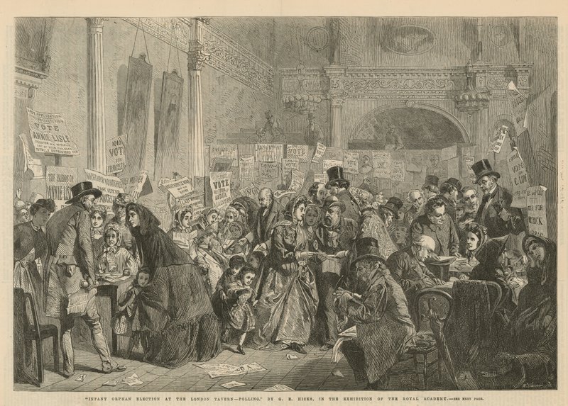 Infant orphan election at the London Tavern by George Elgar Hicks