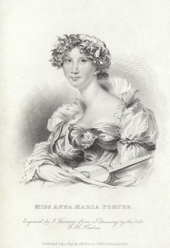 Anna Maria Porter, English poet and novelist by George Henry (after) Harlow