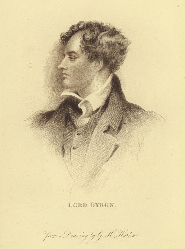 Portrait of Lord Byron by George Henry (after) Harlow