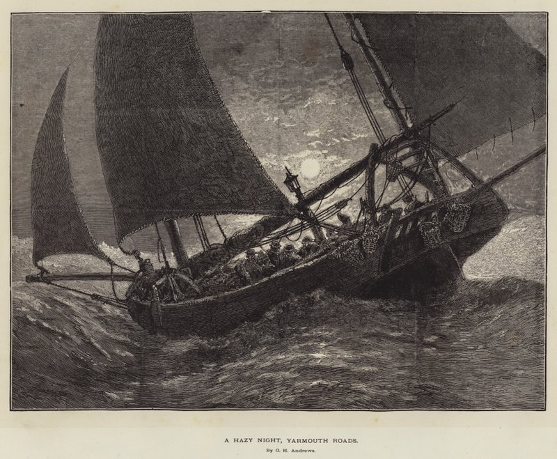 A Hazy Night, Yarmouth Roads by George Henry Andrews