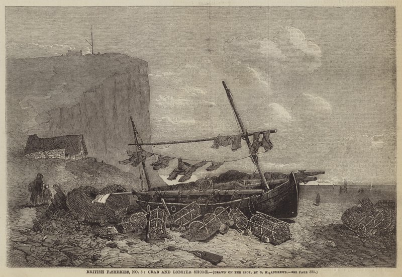British Fisheries, No 5, Crab and Lobster Shore by George Henry Andrews