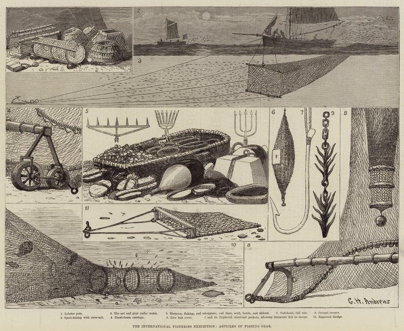 The International Fisheries Exhibition, Articles of Fishing Gear by George Henry Andrews