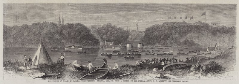 The Prince of Wales in Canada, the Lumberers Regatta, Ottawa by George Henry Andrews