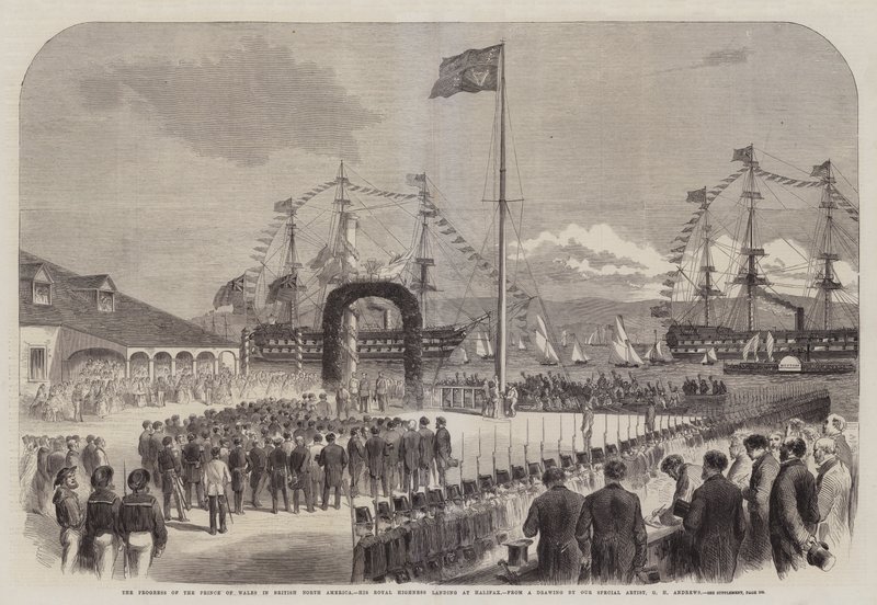 The Progress of the Prince of Wales in British North America, His Royal Highness Landing at Halifax by George Henry Andrews