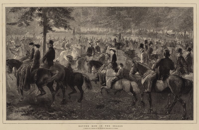 Rotten Row in the Season by George Housman (after) Thomas