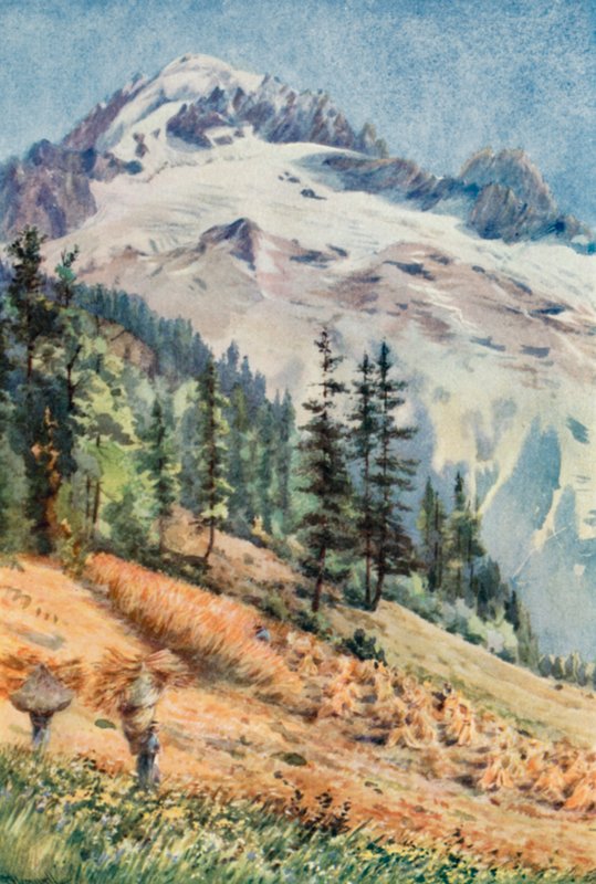 The Aiguille Verte and the Aiguille Du Dru, Autumn by George Jackson Flemwell