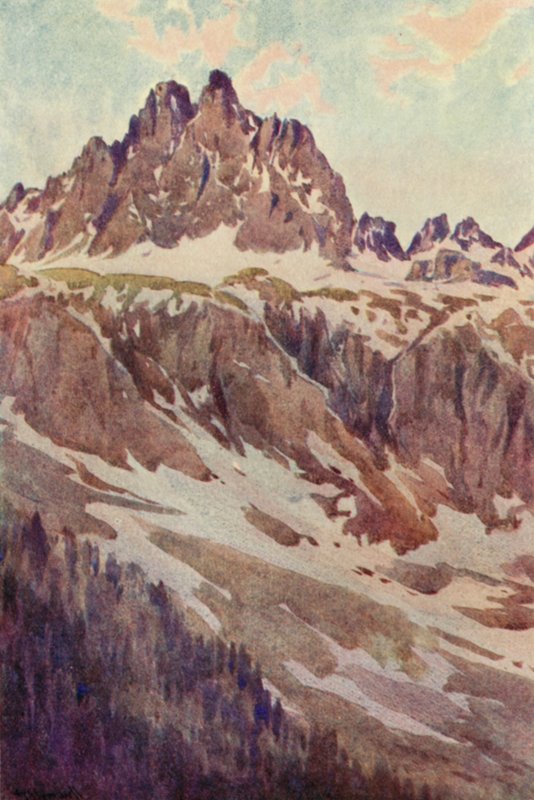 The Aiguilles Rouges, a May Evening by George Jackson Flemwell
