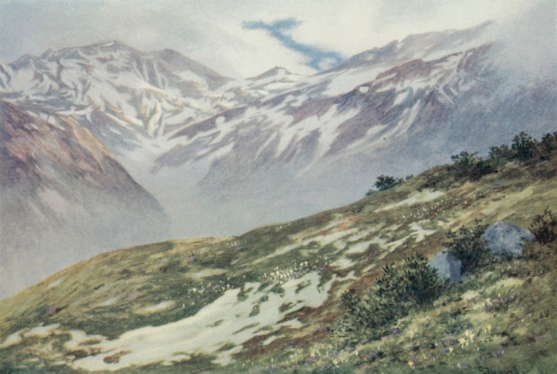 The Col De Balme from Le Planet, Above Argentiere by George Jackson Flemwell