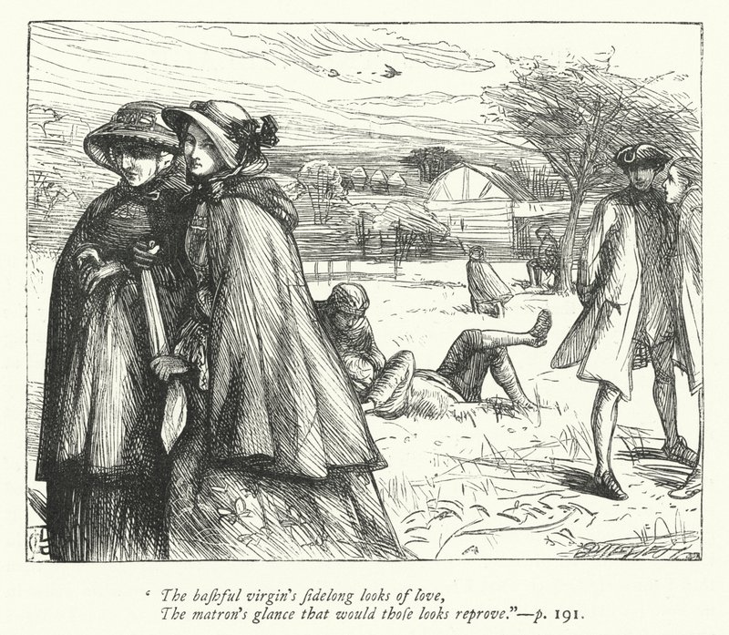 Illustration for The Deserted Village (engraving) by George John Pinwell