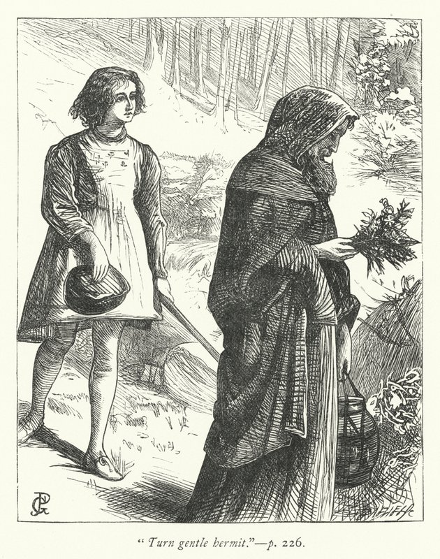 Illustration for The Hermit by George John Pinwell