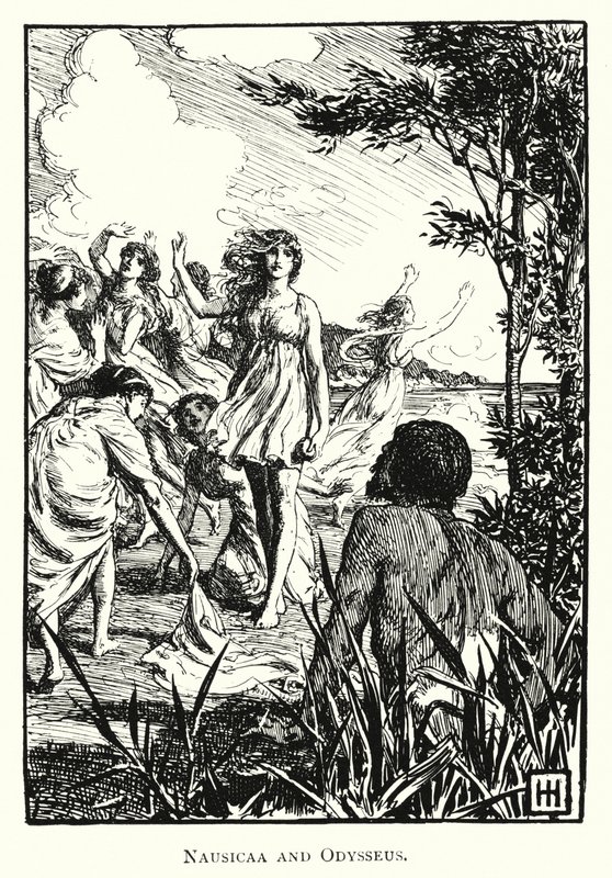 Odyssey: Nausicaa and Odysseus by George Percy Jacomb Hood