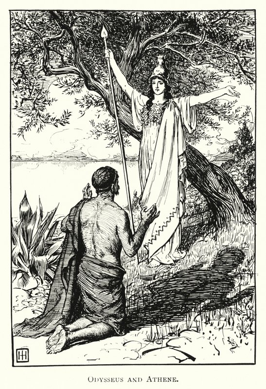 Odyssey: Odysseus and Athene by George Percy Jacomb Hood