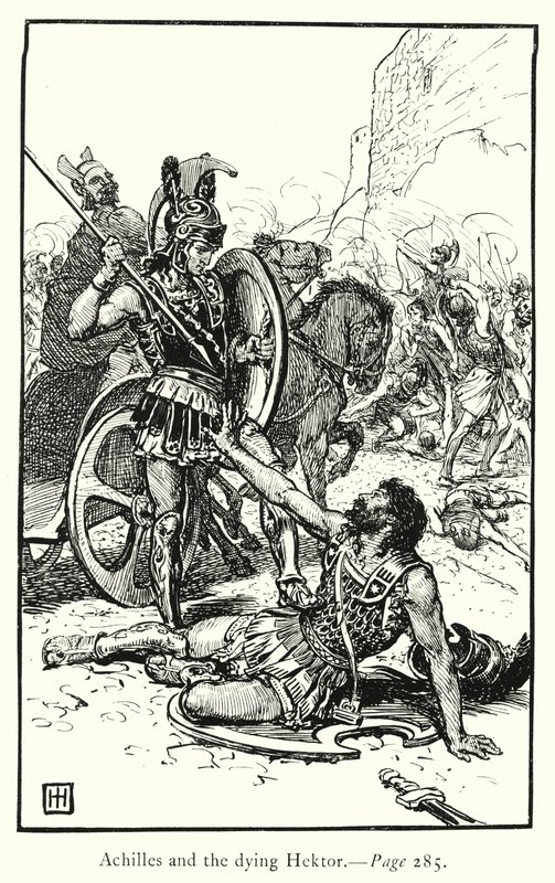 The Iliad: Achilles and the dying Hector by George Percy Jacomb Hood
