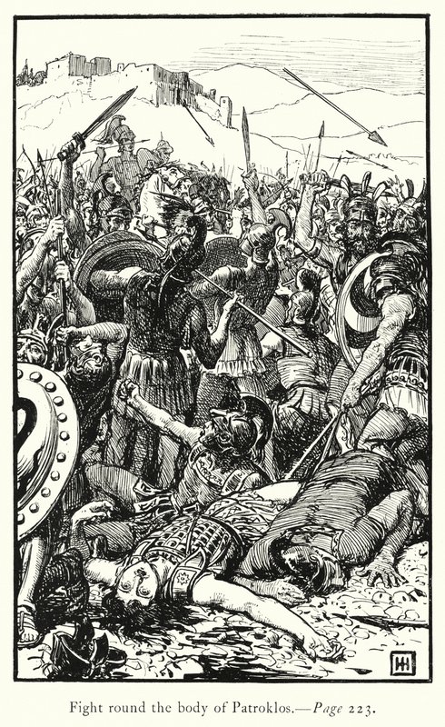 The Iliad: Fight round the body of Patroklos by George Percy Jacomb Hood