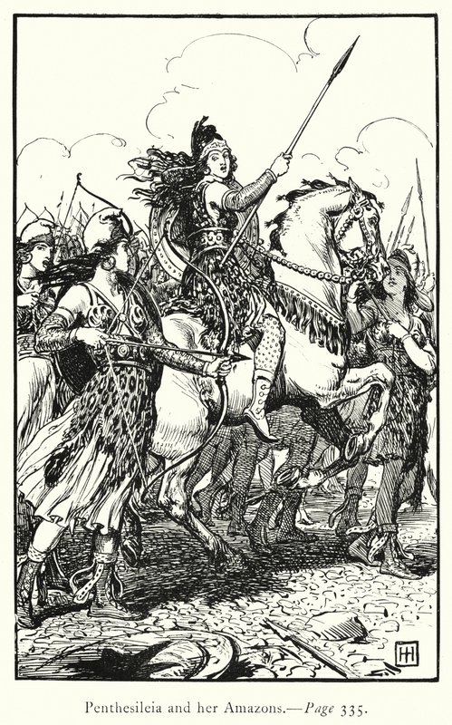 The Iliad: Penthesileia and Her Amazons by George Percy Jacomb Hood
