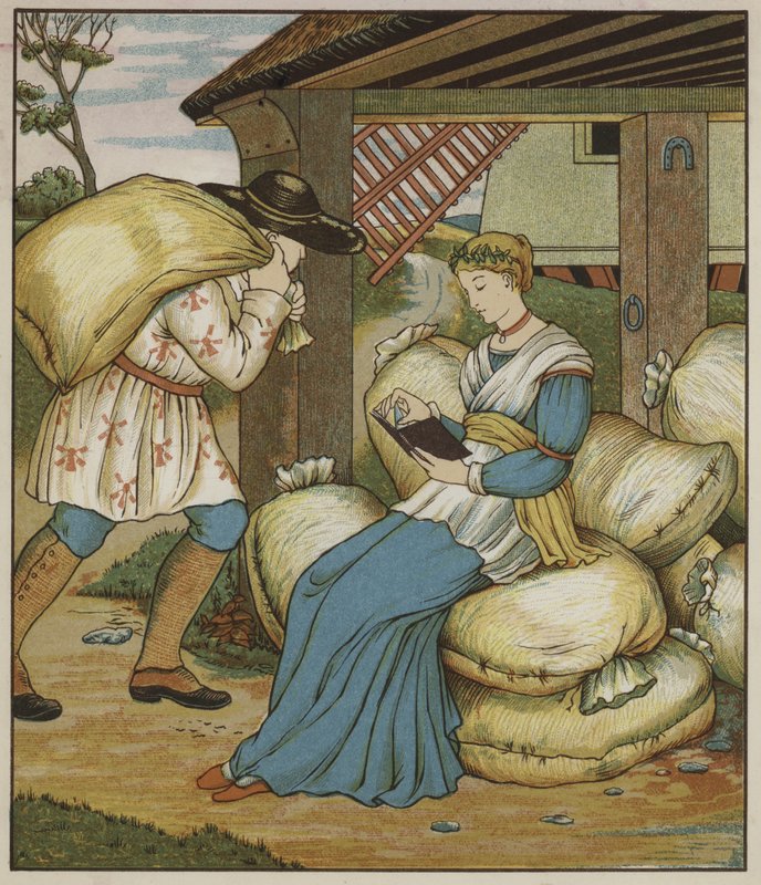 Illustration for Rumpelstiltskin by The Brothers Grimm by George R. Halkett