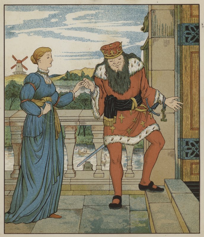 Illustration for Rumpelstiltskin by The Brothers Grimm by George R. Halkett
