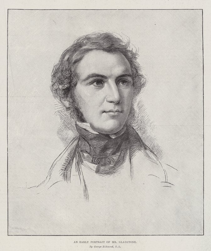 An Early Portrait of Mr Gladstone by George Richmond