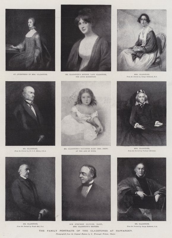 The Family Portraits of the Gladstones at Hawarden by George Richmond