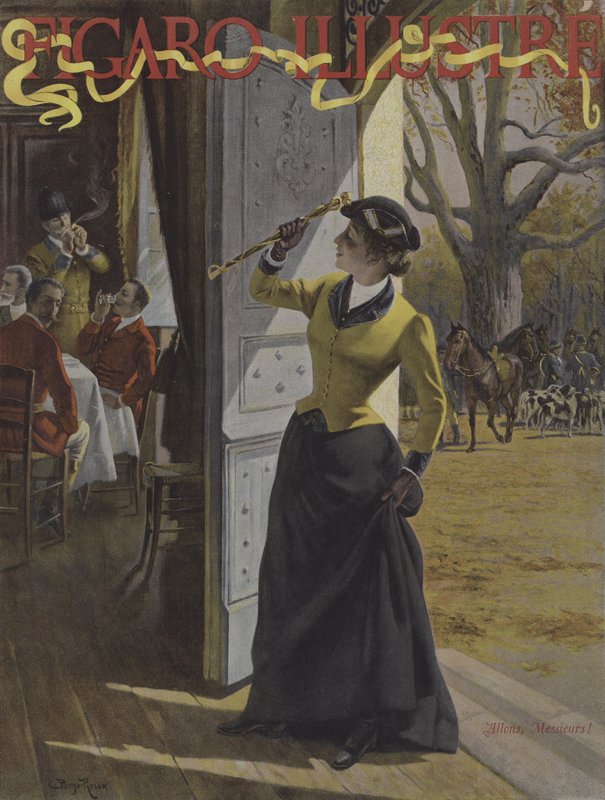 Come, Gentlemen! Cover of Le Figaro Illustre, October 1895 by George Roux