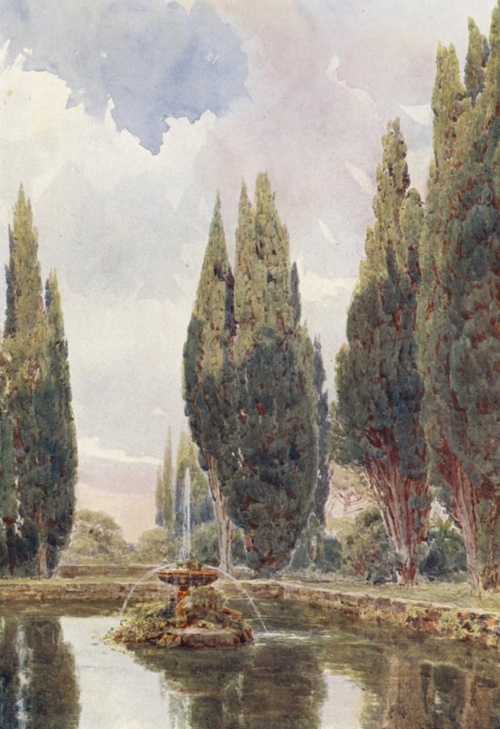Italian Gardens: Il Laghetto, Villa Falconieri by George Samuel Elgood