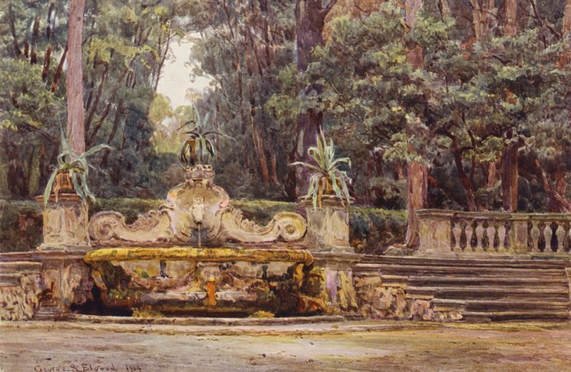 Italian Gardens: In the Bosco, Villa Corsini by George Samuel Elgood