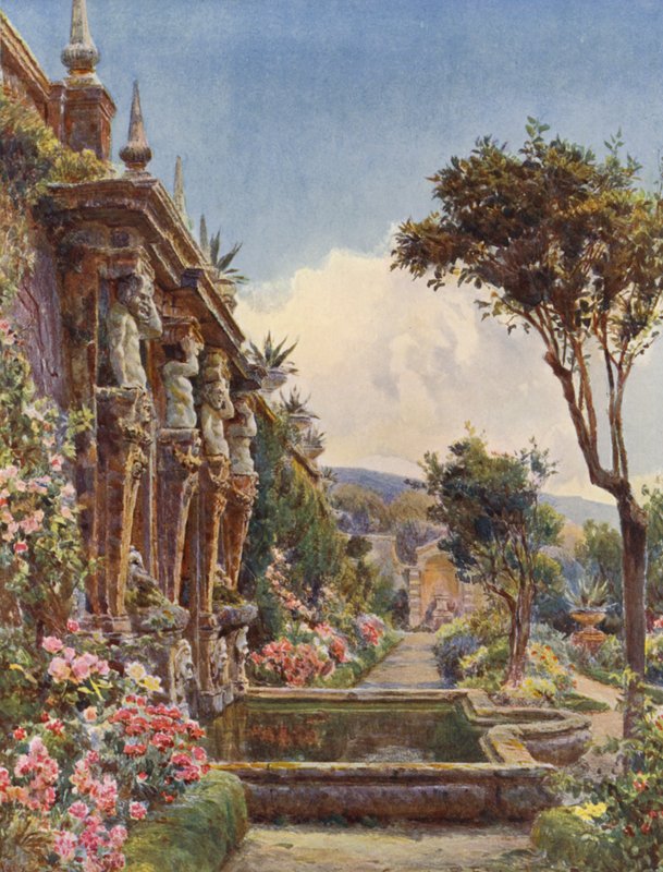 Italian Gardens: The Lower Terrace, Villa Imperiali by George Samuel Elgood
