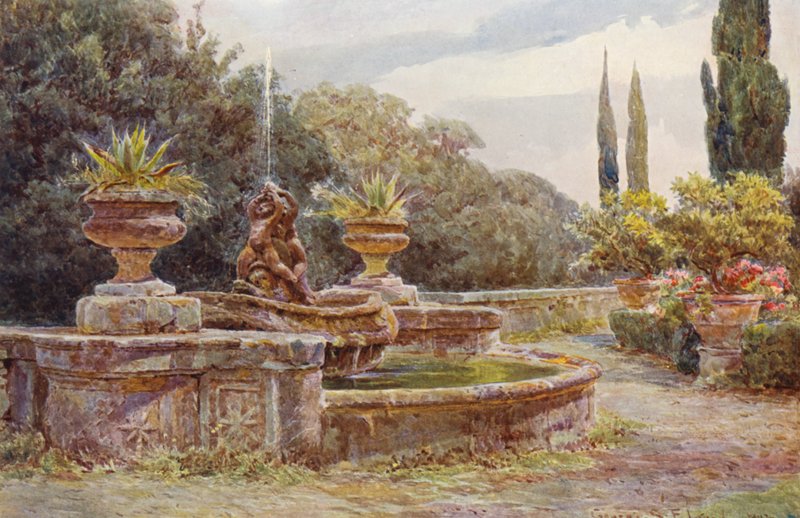Italian Gardens: Villa Aldobrandini by George Samuel Elgood