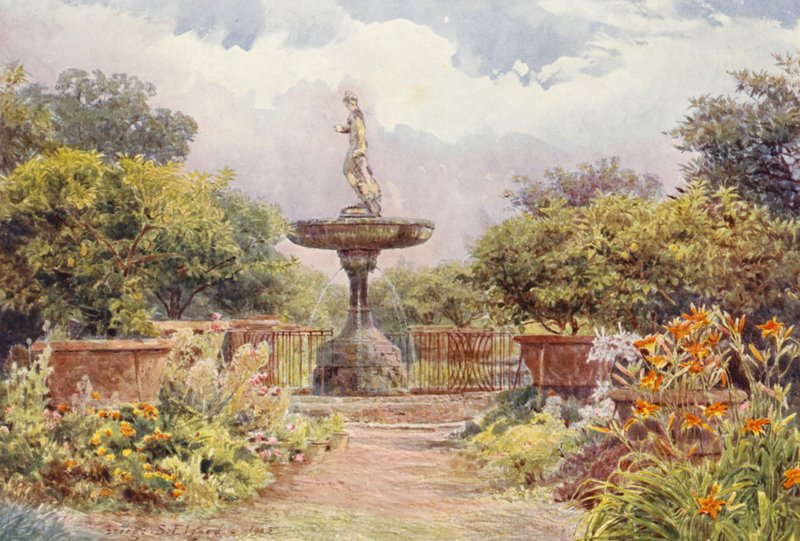 Italian Gardens: Villa Amari, The Fountain by George Samuel Elgood