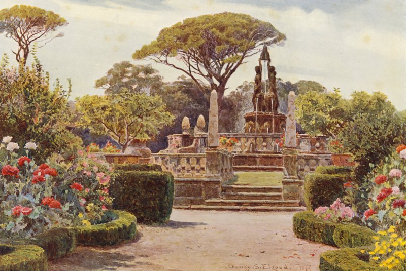 Italian Gardens: Villa Lante in Bagnaja by George Samuel Elgood