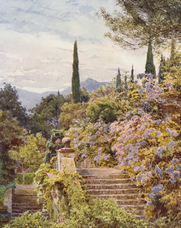 Italian Gardens: Wistaria, Villa Cavagnaro by George Samuel Elgood