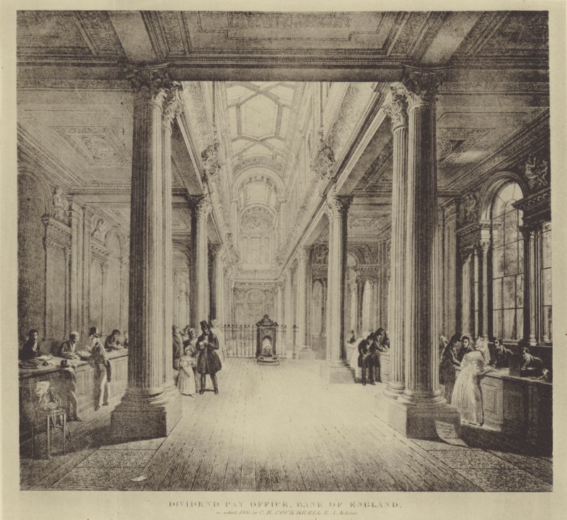 The Dividend Pay Office, Bank of England by George Snr (after) Scharf