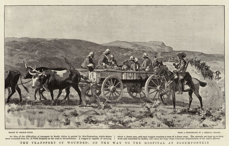 The Transport of Wounded on the Way to the Hospital at Bloemfontein by George Soper