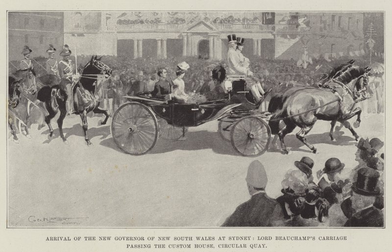 Arrival of the New Governor of New South Wales at Sydney, Lord Beauchamp