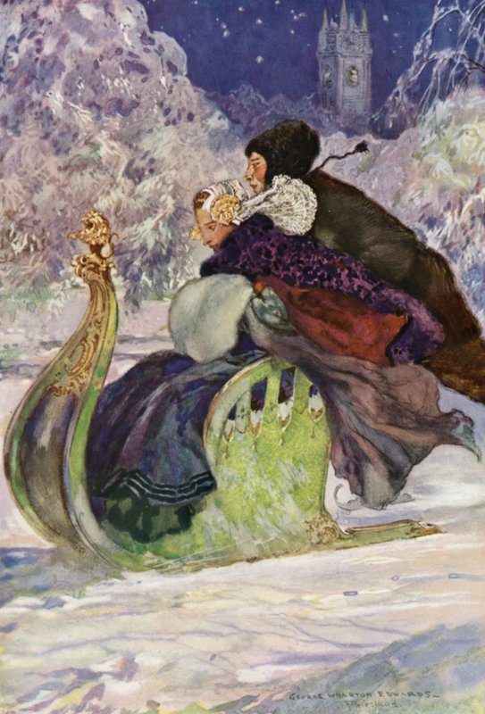 An Antique Push Sleigh, Friesland by George Wharton Edwards