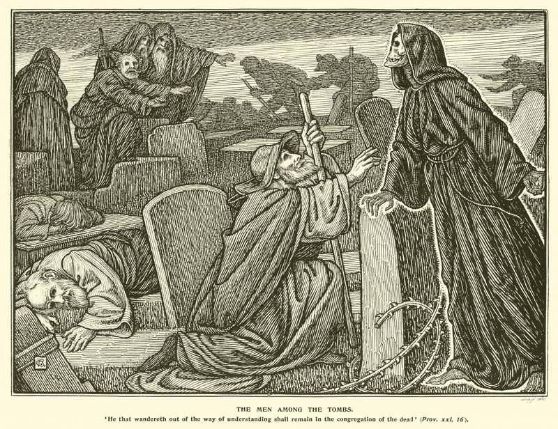 The Men among the Tombs by George Woolliscroft Rhead