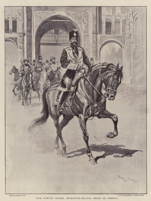 Our Coming Guest, Muzaffir-ed-Din, Shah of Persia by Georges Bertin Scott