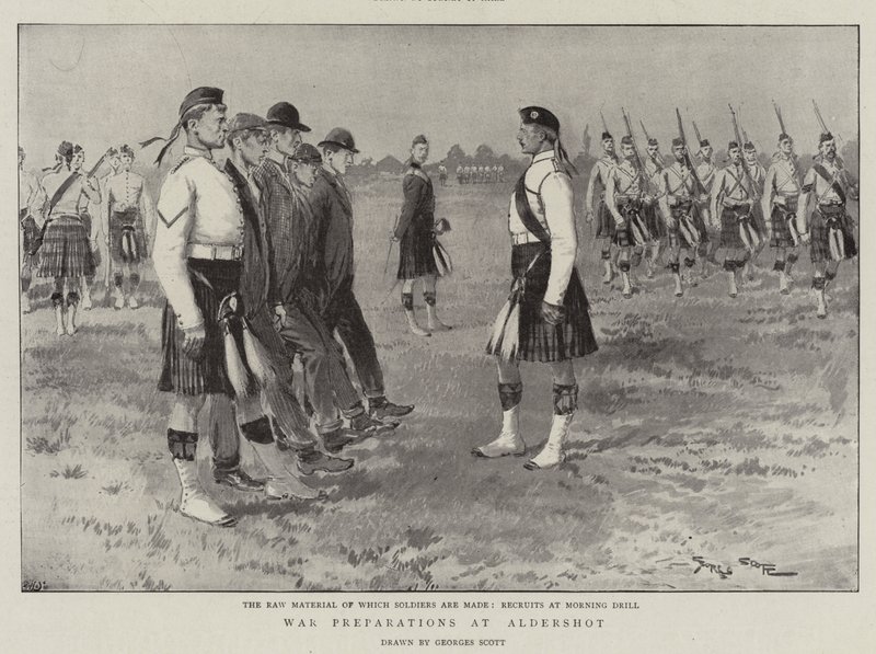 War Preparations at Aldershot by Georges Bertin Scott
