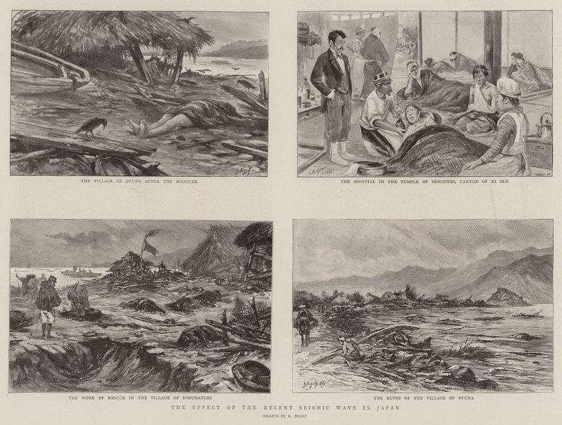 The Effect of the Recent Seismic Wave in Japan by Georges Ferdinand Bigot