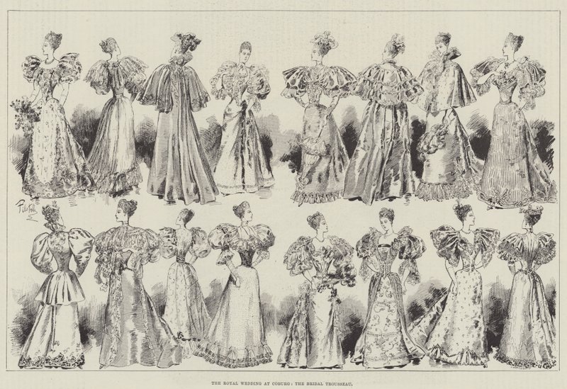 The Royal Wedding at Coburg, the Bridal Trousseau by Georges Labadie Pilotell