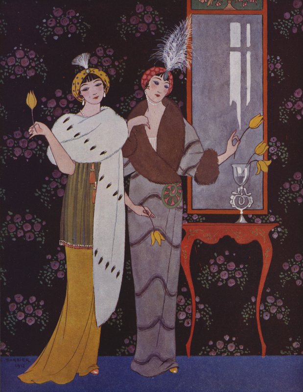 Art Deco Fashion Plate by Georges (after) Barbier