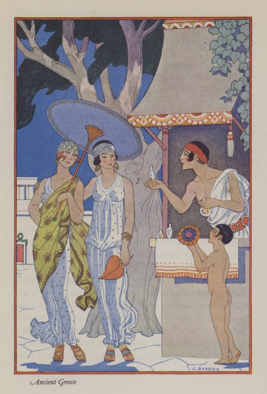 The Romance of Perfume: Ancient Greece by Georges (after) Barbier