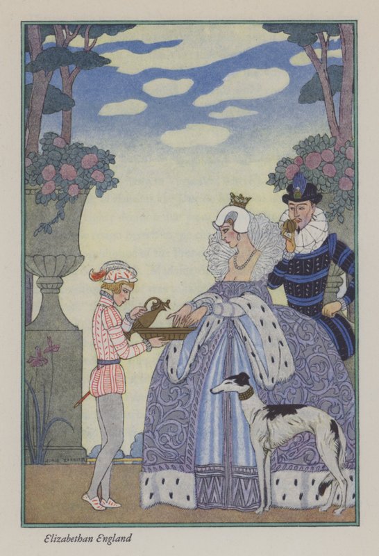 The Romance of Perfume: Elizabethan England by Georges (after) Barbier