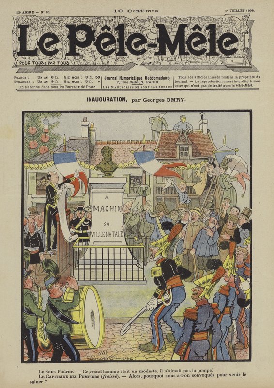 Inauguration. Illustration for Le Pele-Mele by Georges Antonin Henri Mory