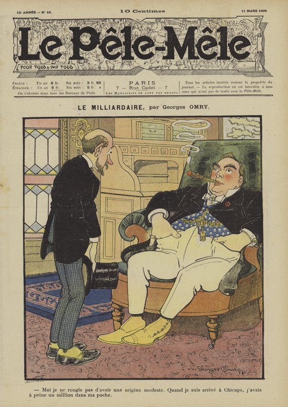 The Billionaire (Illustration for Le Pele-Mele, 1906) by Georges Antonin Henri Mory