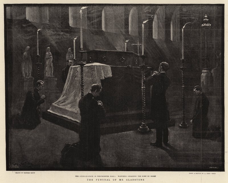 The Funeral of Mr Gladstone by Georges Bertin Scott