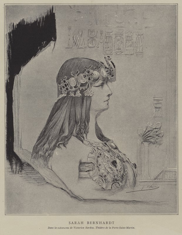 Sarah Bernhardt, French Actress by Georges Clairin