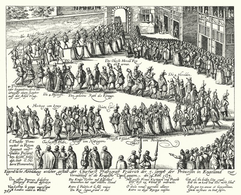 Wedding Procession of Frederick V, Elector Palatine, and Elizabeth Stuart, Daughter of King James I of England, London, 1613 by German School