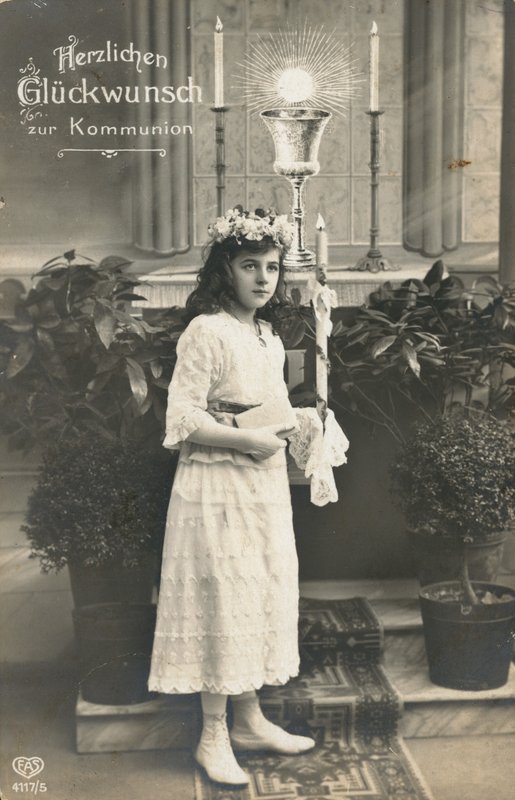 First Communion Card by German Photographer