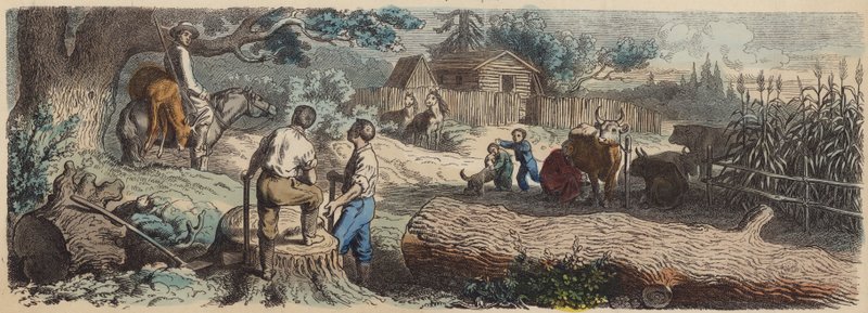 A New Settlement in the American West by German School